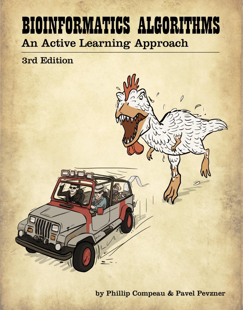 The cover of Bioinformatics Algorithms: An Active Learning Approach (3rd Edition)